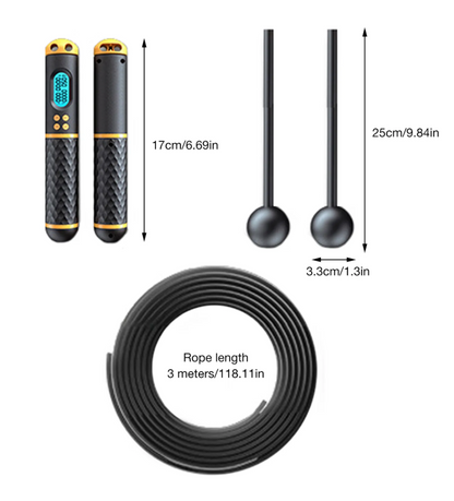 Precision Digital Counting Jump Rope: The Ultimate Indoor/Outdoor Fitness Tool - Adjustable Length and Calorie Tracking